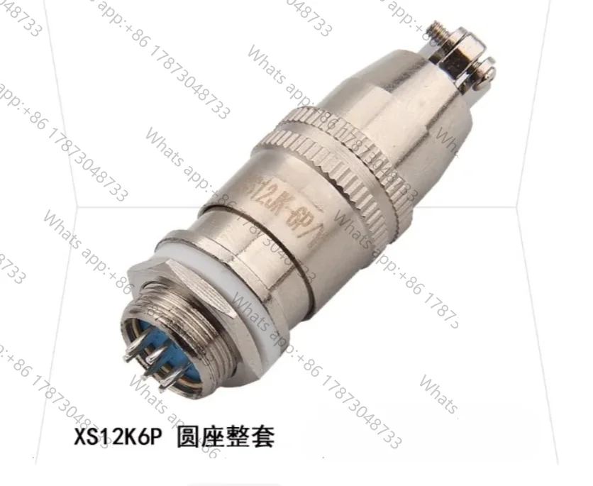 6-core aviation plug XS12JK-6P/Y connector XS12K6P round socket XS12J6Y XS12K6P Complete Set = Plug Socket Round Pin