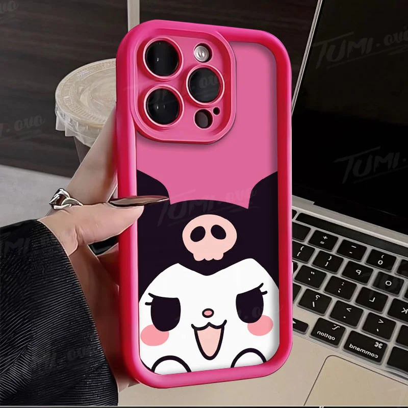 Cartoon Sanrio K-Kuromi Phone Case for Xiaomi Redmi Note 13 12 11 Pro Plus 12S 11S 10S 10 9 9S 8 12C 13C Silicone Matte Cover