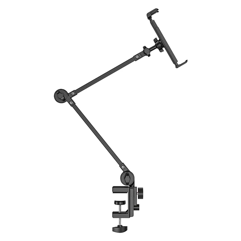 

AK51-Adjustable Bed Tablet Holder Rotatable Long Arm Metal Desktop Tablet Bracket Mounts Clamp For 4.7-10.2Inch For Tablet