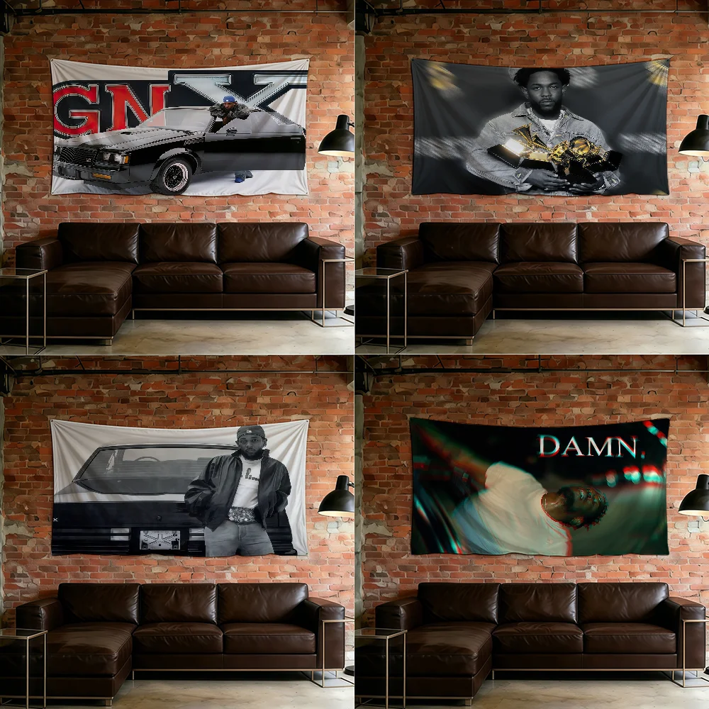 K-Kendrick Rapper Lamar flag For Room Dorm Camping Picnic Art Style Garage Bar wall Decoration Banner