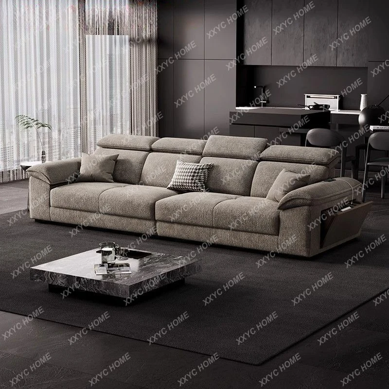 TT Chenier linen fabric sofa living room home multi-functional straight-row flannel sofa