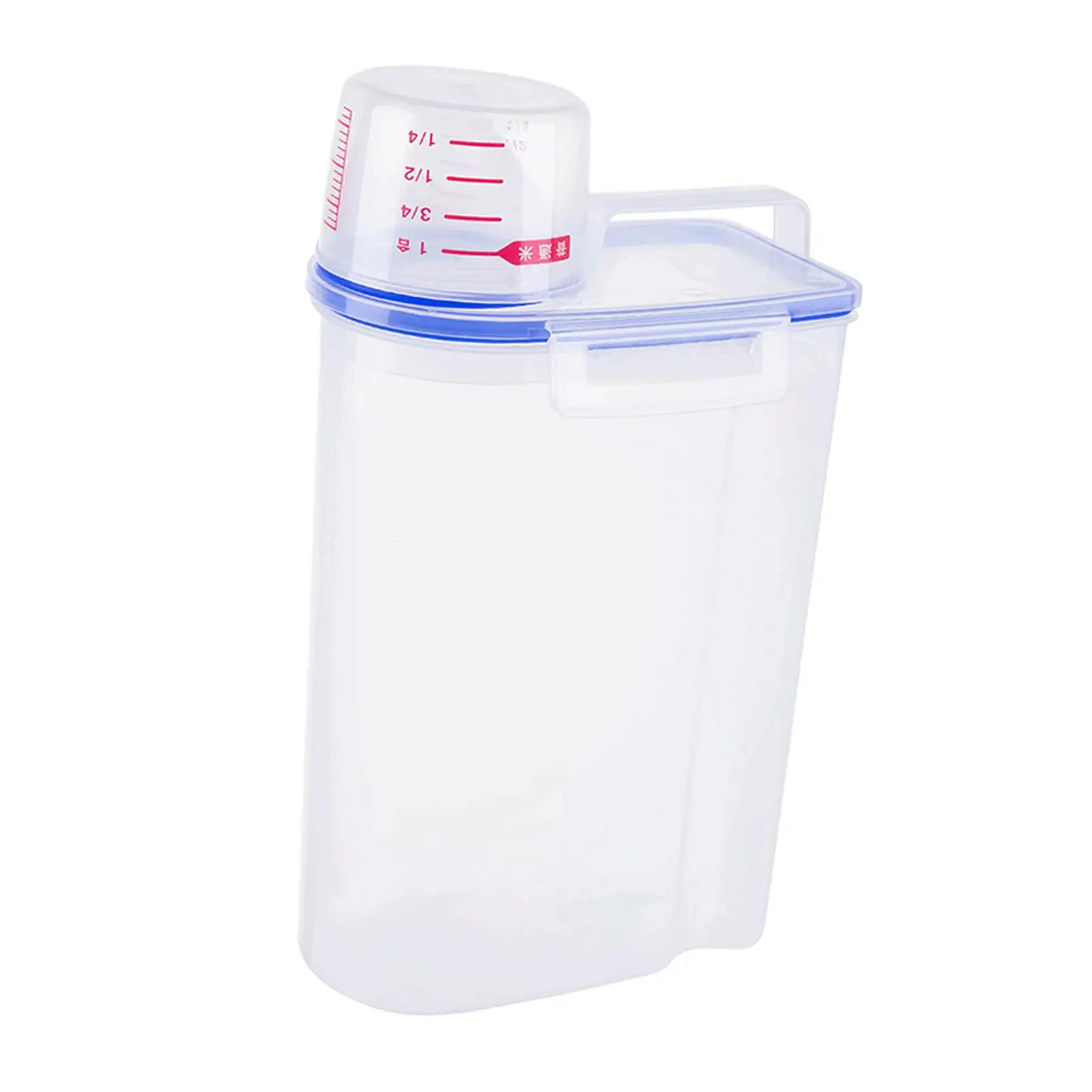 Laundry Powder Box 4L Portable with Measuring Cup Modern Storage Jar Bin Organizer for Laundry Dorm Hotel Bathroom