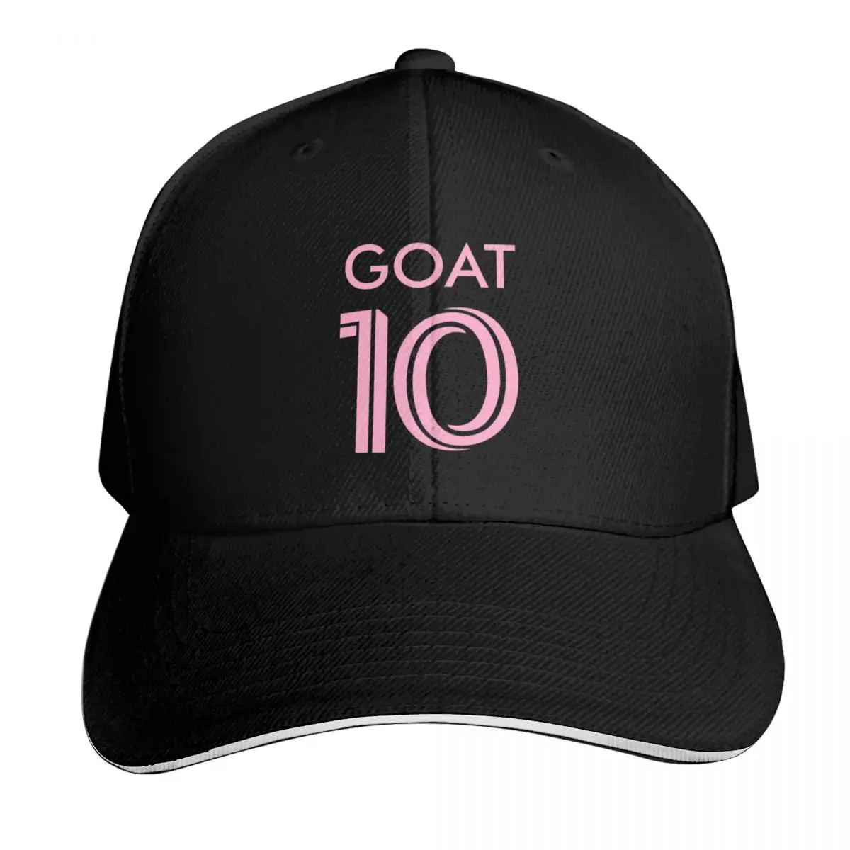 GOAT 10 (PINK) (The goat is in Miami!) Baseball Cap Six Panel Structured Crown Sun Protection UPF 50+ Breathable Mesh Back