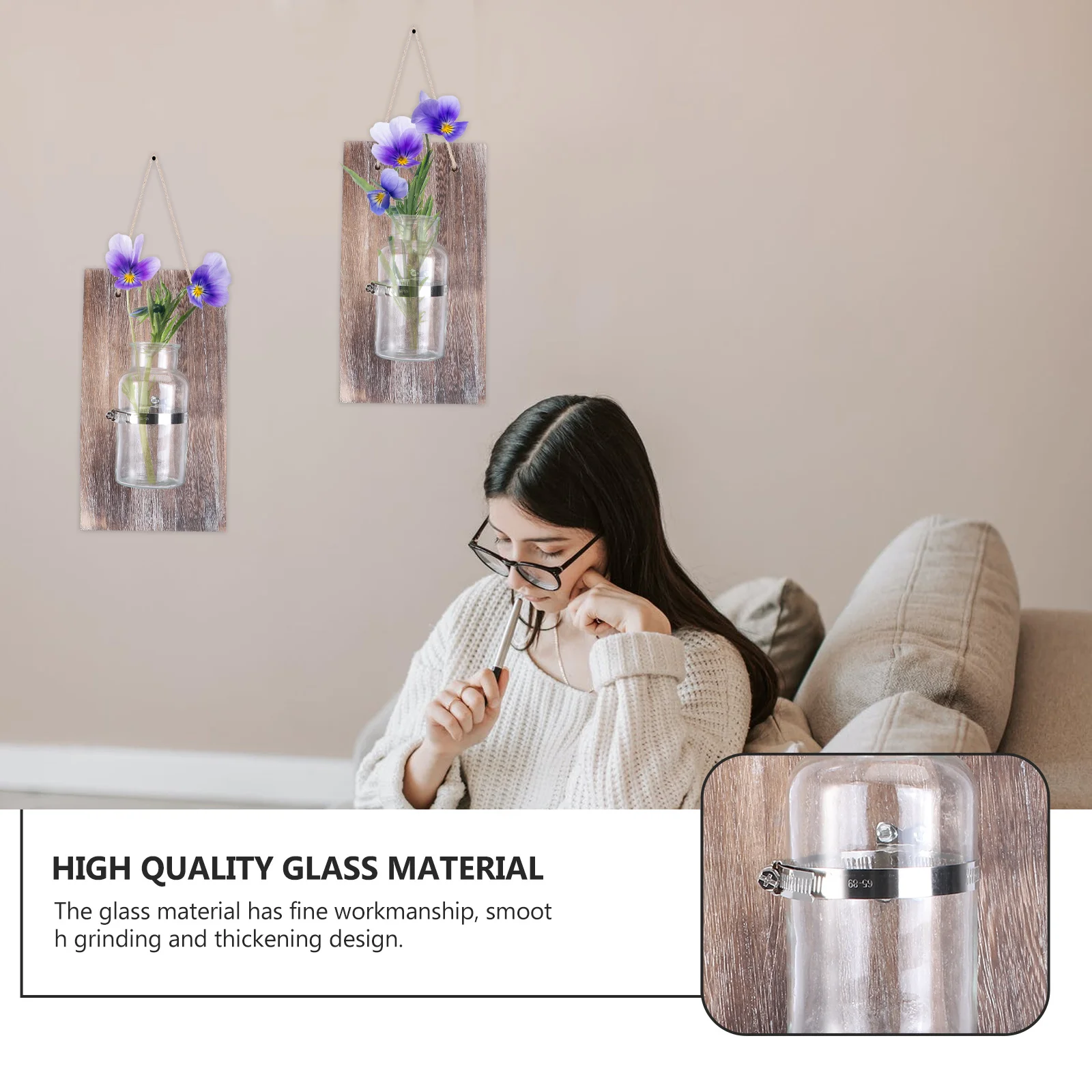 

Wall Vase Hanging Flower Vase For Hydroponic Planting Creative Wall Mount Planter Home Decoration Indoor Garden Container