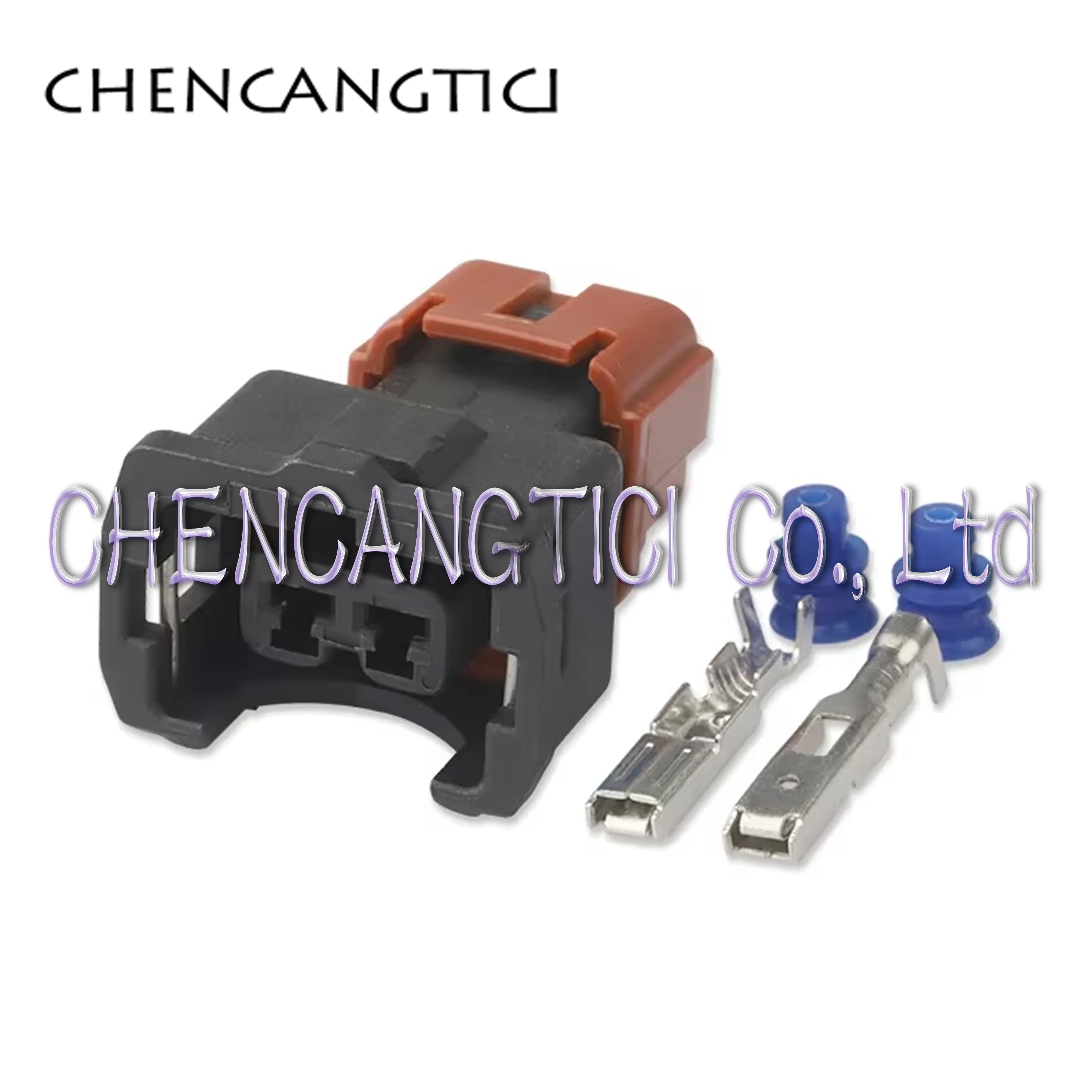 

1 Set 2 Pin AMP KUM Sealed Waterproof Automotive Wire Connector Car Knock Sensor 3.5MM Female Plug For Nissan PB185-02326