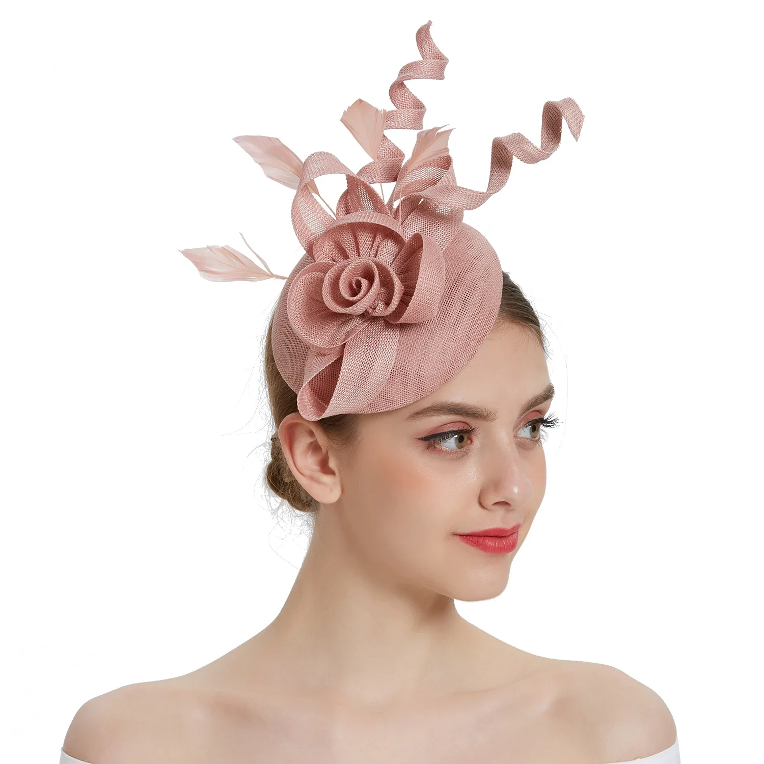 

2025 Women Fascinator Hat Folding accessories Headband Bridal Hair Clip Accessories Kentucky Derby Cocktail Party Festival Hat