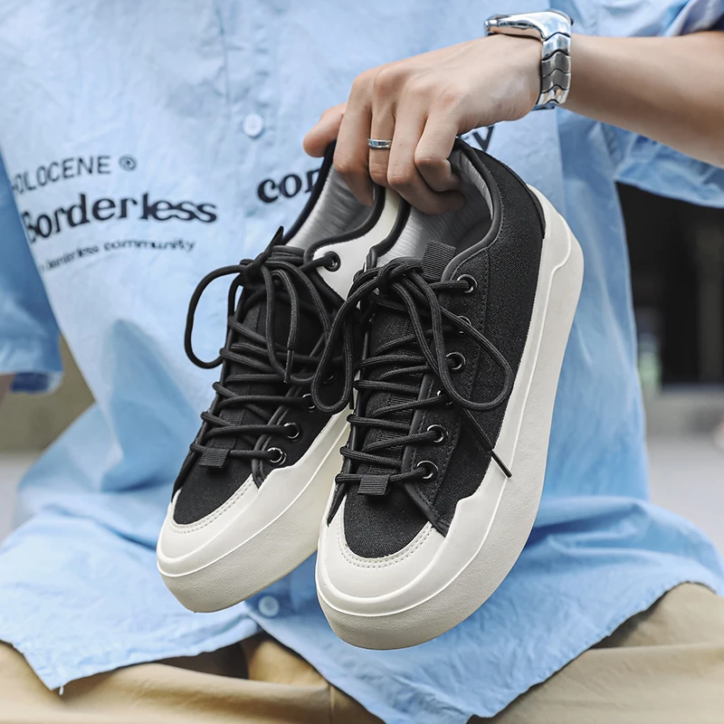 

2025 New Men’s Fashion Sneakers– Hong Kong Style, Chunky Sole, Height Increase, Breathable, Daily Commute & Sports