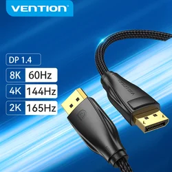 Cable Vention Displayport 16K 8K Cable de Audio y vídeo para PC portátil PS5 PS4 Xbox TV Box proyectores Mi Box DP Cable puerto de visualización