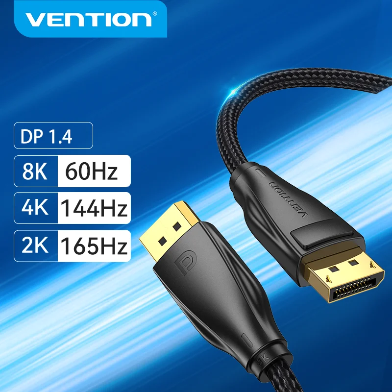 Vention Displayport Cable 16K 8K Video Audio Cable for PC Laptop PS5 PS4 Xbox TV Box Projectors Mi Box DP Cable Display Port