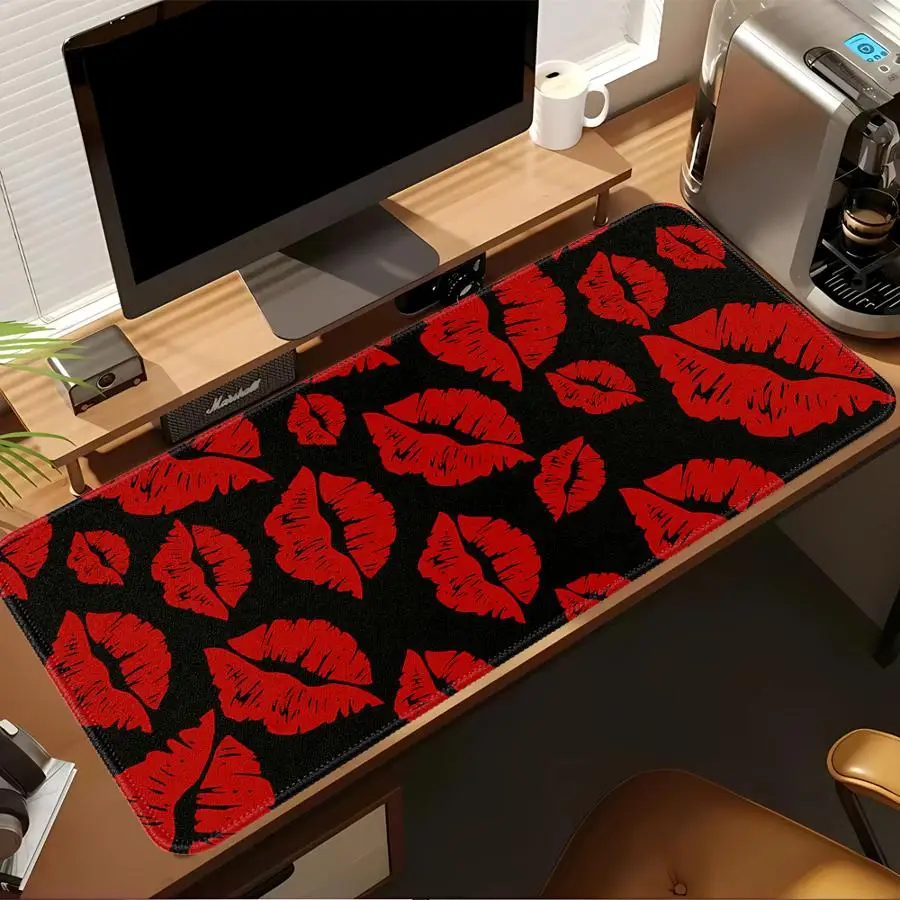 Red Lips Waterproof Mouse Pad office Pad Computer Laptop Pad Keyboard Mouse Pad Desk accessories Game Console Pad