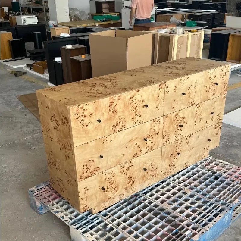 

Medieval style solid wood living room cabinets, French cream bedroom lockers, veneer side panels