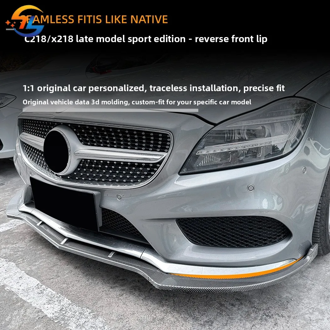 لسيارة Mercedes-benz Cls Class C218/x218 2014-2017 النسخة الرياضية شفة أمامية مجرفة أمامية تعديل سبويلر محيطي #2