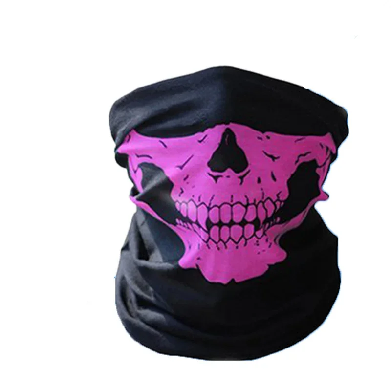 Outdoor Cycling Skull Balaclava Half Face Mask Magic Motorcycle Camping Scarf Men Women Sun Protection Bandana Neck Gaiters