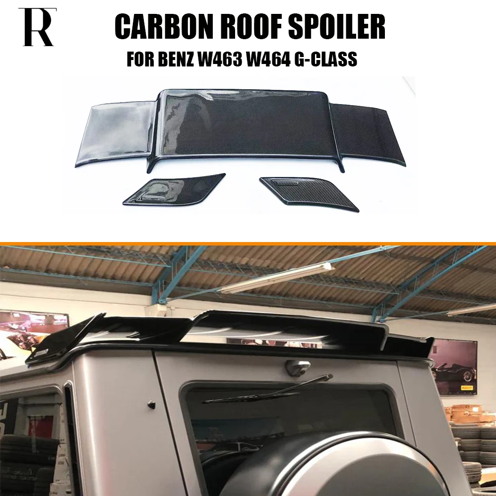 

Спойлер на крышу багажника из сухого углеродного волокна в стиле B для Benz W463 W464 G300 G350 G500 G550 G63 G65 AMG