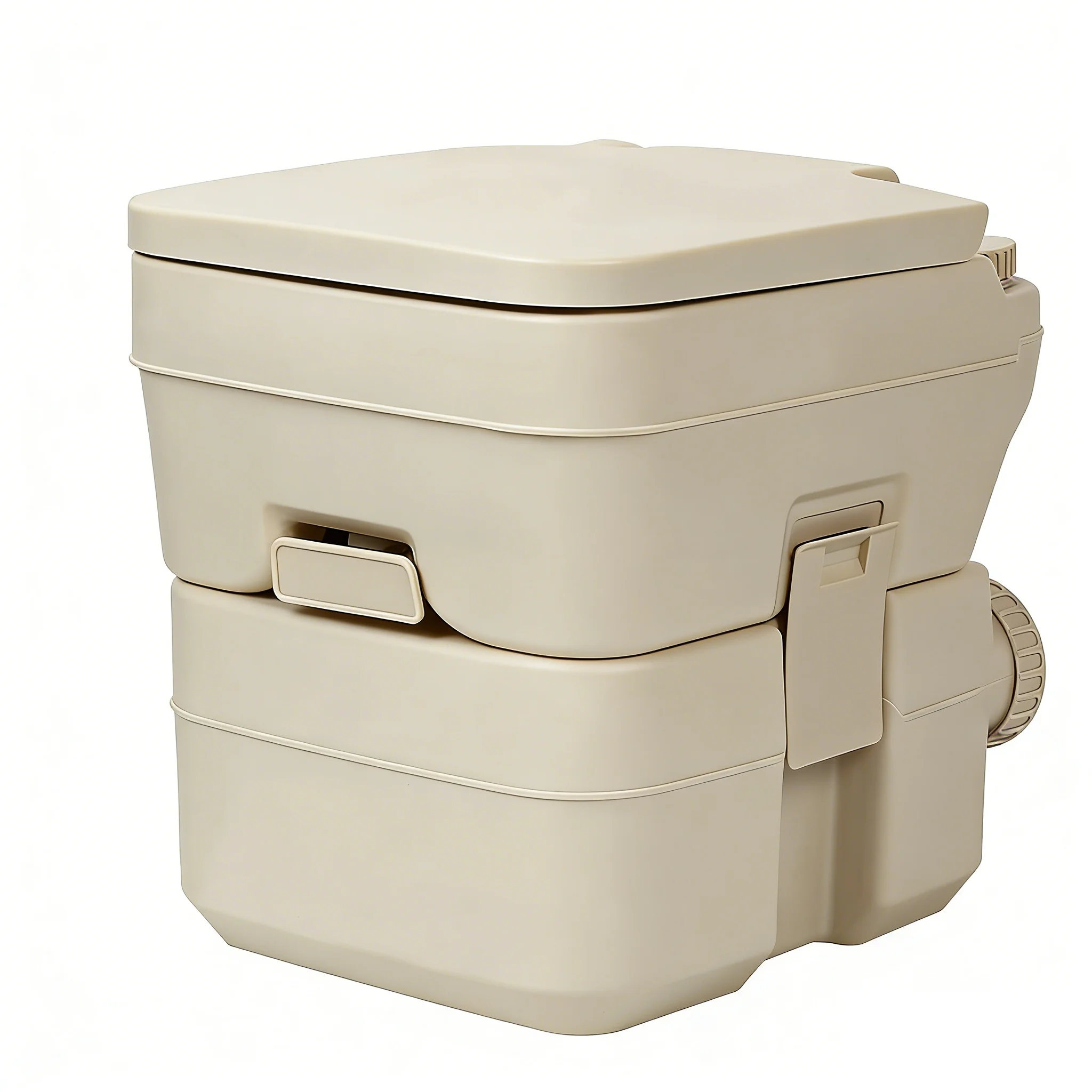 20L Portable Camping Toilet Large Capacity Outdoor Flush Toilet With Detachable Tank For RV Boat Camping Van Travel