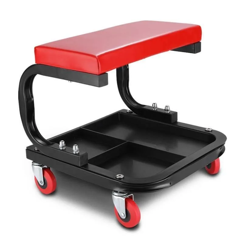Mobile Tool Seat Stool with Storage for Auto Detailing Polishing Repair
