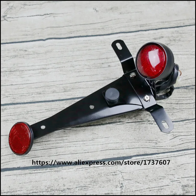 GN/max250 retro zmodyfikowany motocykl ze stopu aluminium LED okrągła końcówka światło hamulca światło oświetlenie tablicy rejestracyjnej z uchwytem
