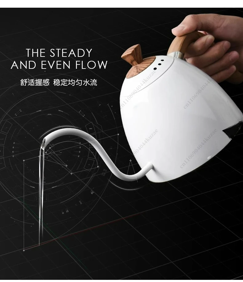 Hand Brewed Coffee Pot, Hanging Ear Coffee Tea Brewing, Stainless Steel Drip Filter, Slender Spout Pot, Induction Cooker Pot