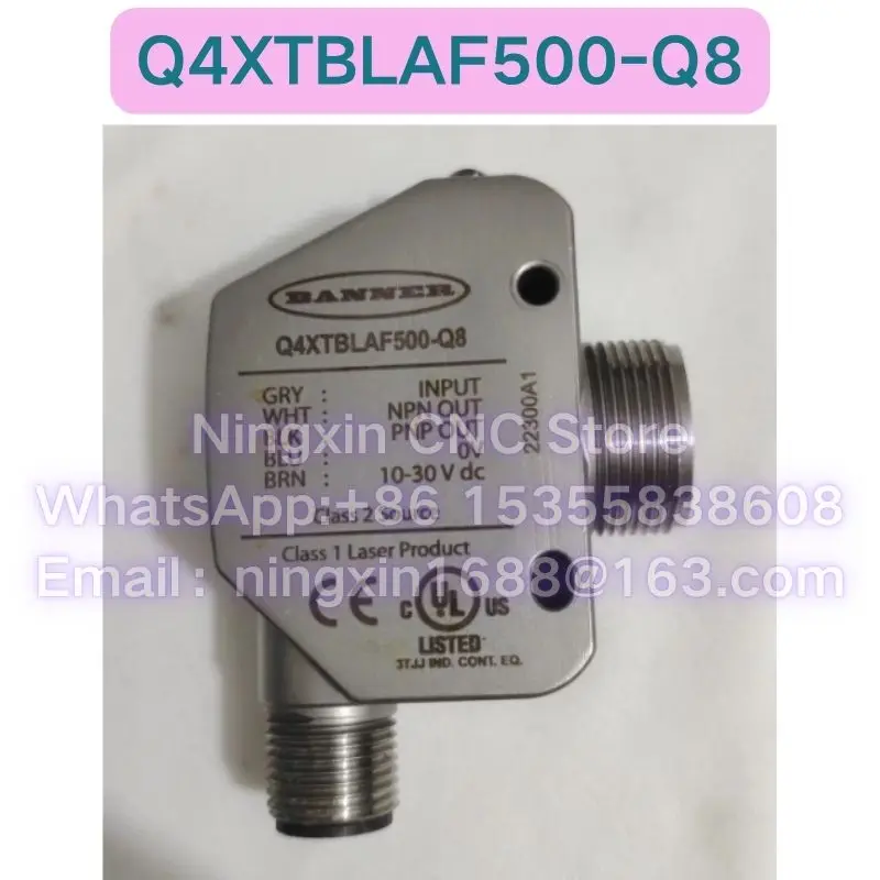 Second-hand Q4XTBLAF500-Q8 sensor Support NPN/PNP output, 10-30V Functional test OK Fast delivery