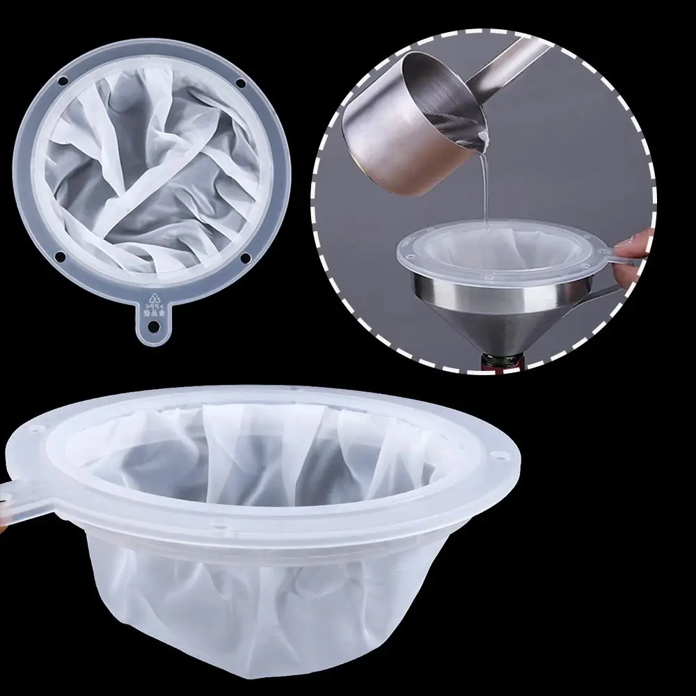 13/15CM Reusable Mesh Nylon Filter Super Fine Colander For Sieve Juice Soy Milk Honey Tea Coffee Wine Strainer Kitchen Accessory