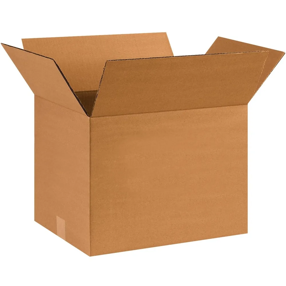 

25 Pack of Heavy-Duty Corrugated Cardboard Boxes, 14 L x 10 W x 10 H, Kraft, Shipping, Packing and Moving