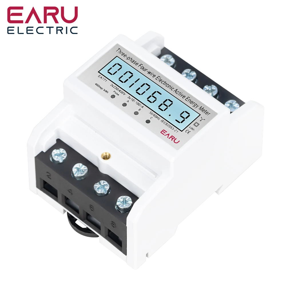EARU Dreiphasiger Digitaler Bidirektionaler Stromverbrauchsmesser kWh Elektrizitätsenergie-Monitor mit RS485 LCD-Hintergrundbeleuchtung – Detail 7