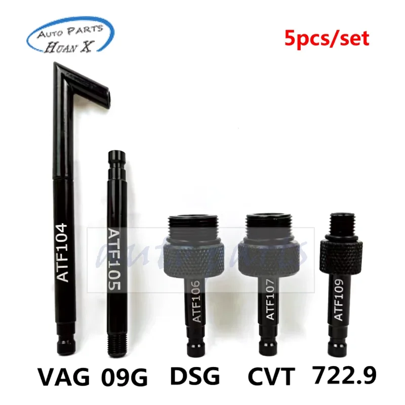 

5pcs/1set DSG CVT 722.9 09G VAG Automatic Transmission Fluid Oil Filling Filler Adapter for VW Audi Benz Car Accessories