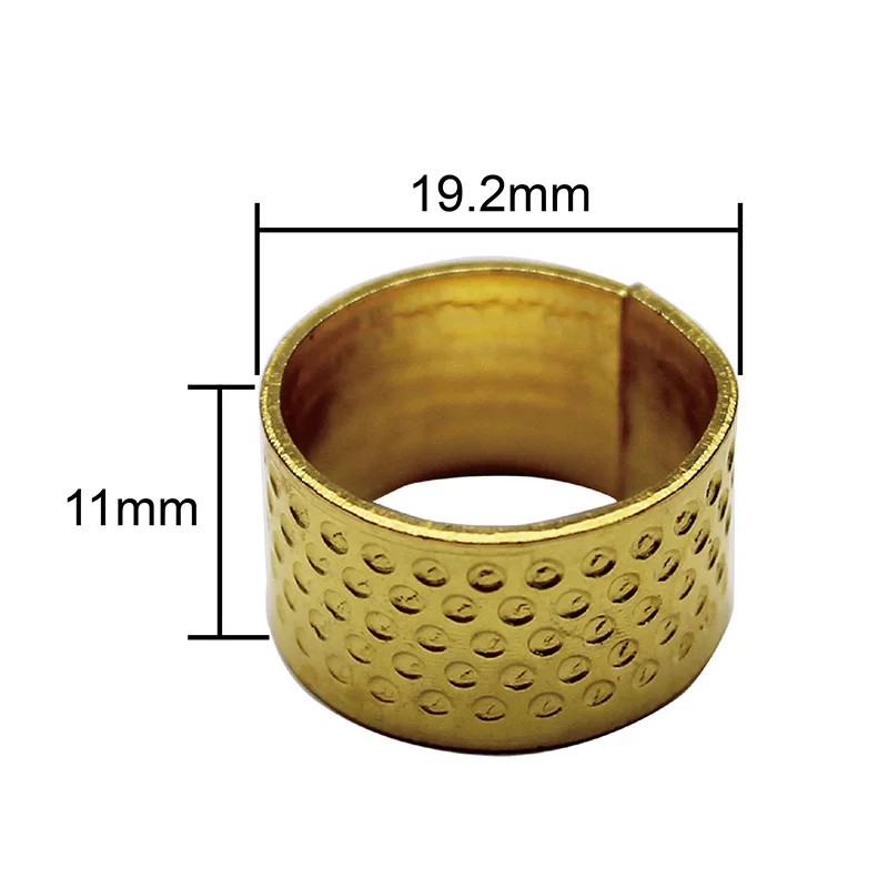 Metal Finger Brass Protector Ring Needle Thimble Handworking Stitching Sewing Leather Craft DIY Tools Accessories