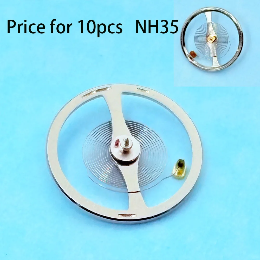 Movement accessories suitable for the all-new NH35 NH36 movement balance wheel full swing 7S26 7S36 balance wheel 10pcs