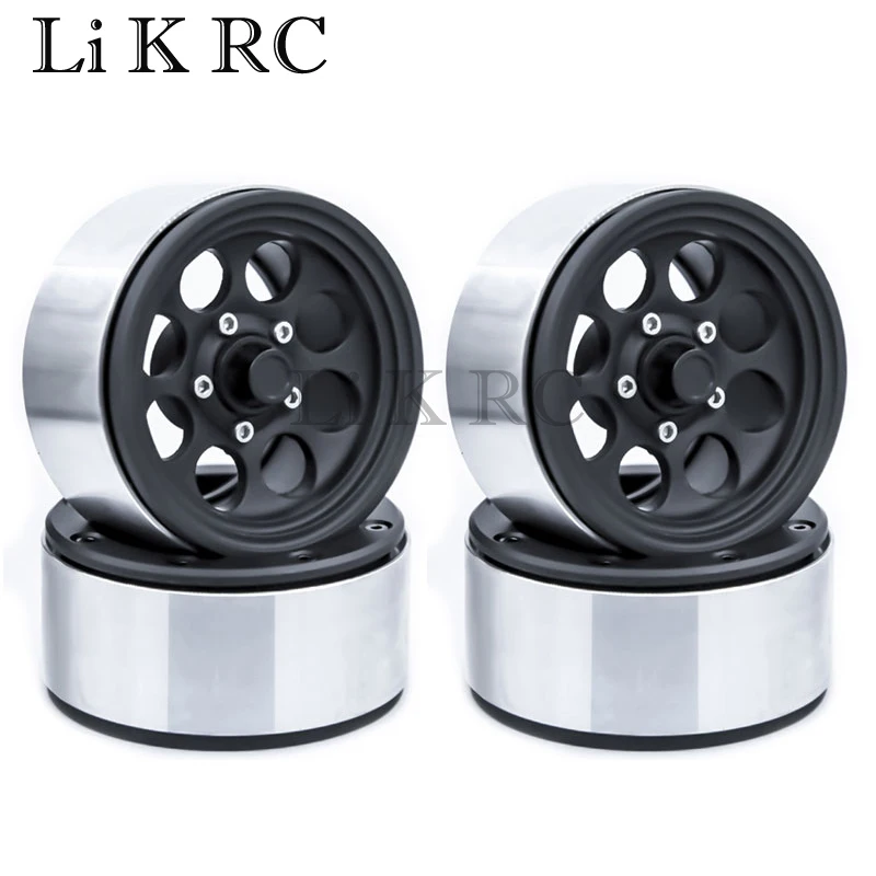 

4Pcs Aluminum Alloy 1.9 Beadlock Wheels Rims for 1/10 RC Crawler Axial SCX10 SCX10 II 90046 AXI03007 TRX-4 D90