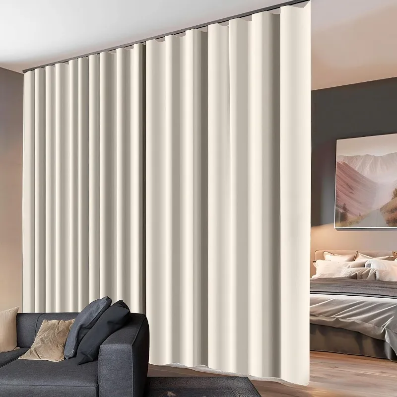 

Шторы-разделители для комнаты, гибкие потолочные направляющие, набор штор, потолочное крепление, затемняющая занавеска для гостиных панелей W180 x H120