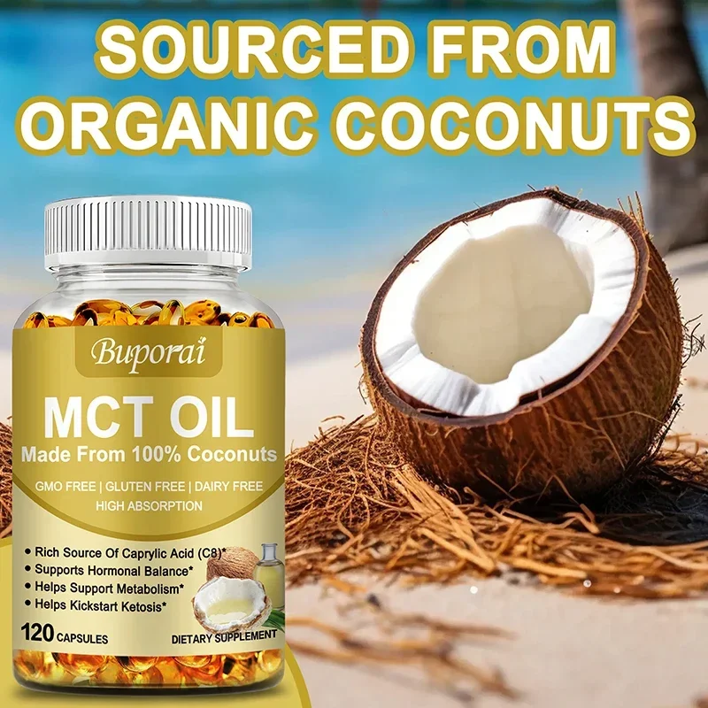 MCT Oil - Fatty Acid Fuel for Body, Brain, Appetite Control, Energy, Easy Digestion for Men & Women