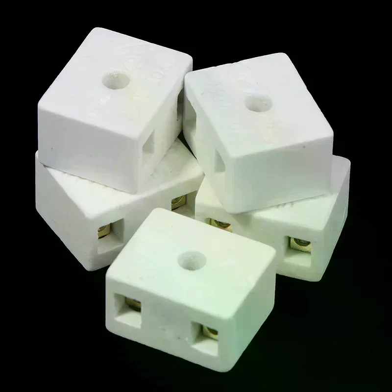 5Pcs Ceramic Post Terminal Blocks 10A 250V Home Improvement Electrical Equipment Supplies Connectors Terminals Connectors