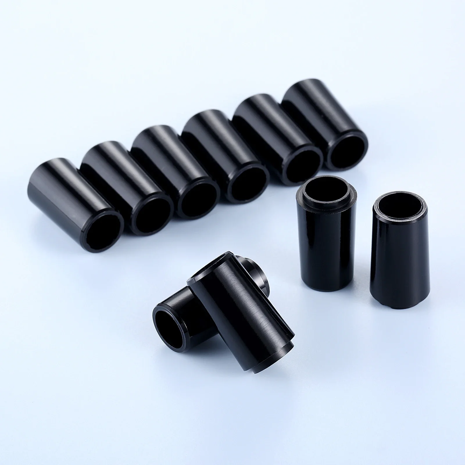 10Pcs Black Plastic Golf Club Ferrules Sleeve Replacement Tip Size 0.355 for Irons Golf Club Shafts Accessories 24.5x9.2x13.4mm