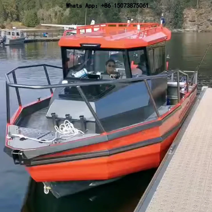 6.85m 22.5 ft Easy Craft Family Adventure Walkaround Marine Grade Aluminum Sailing Yacht with Outboard Engine 6 Persons Capacity