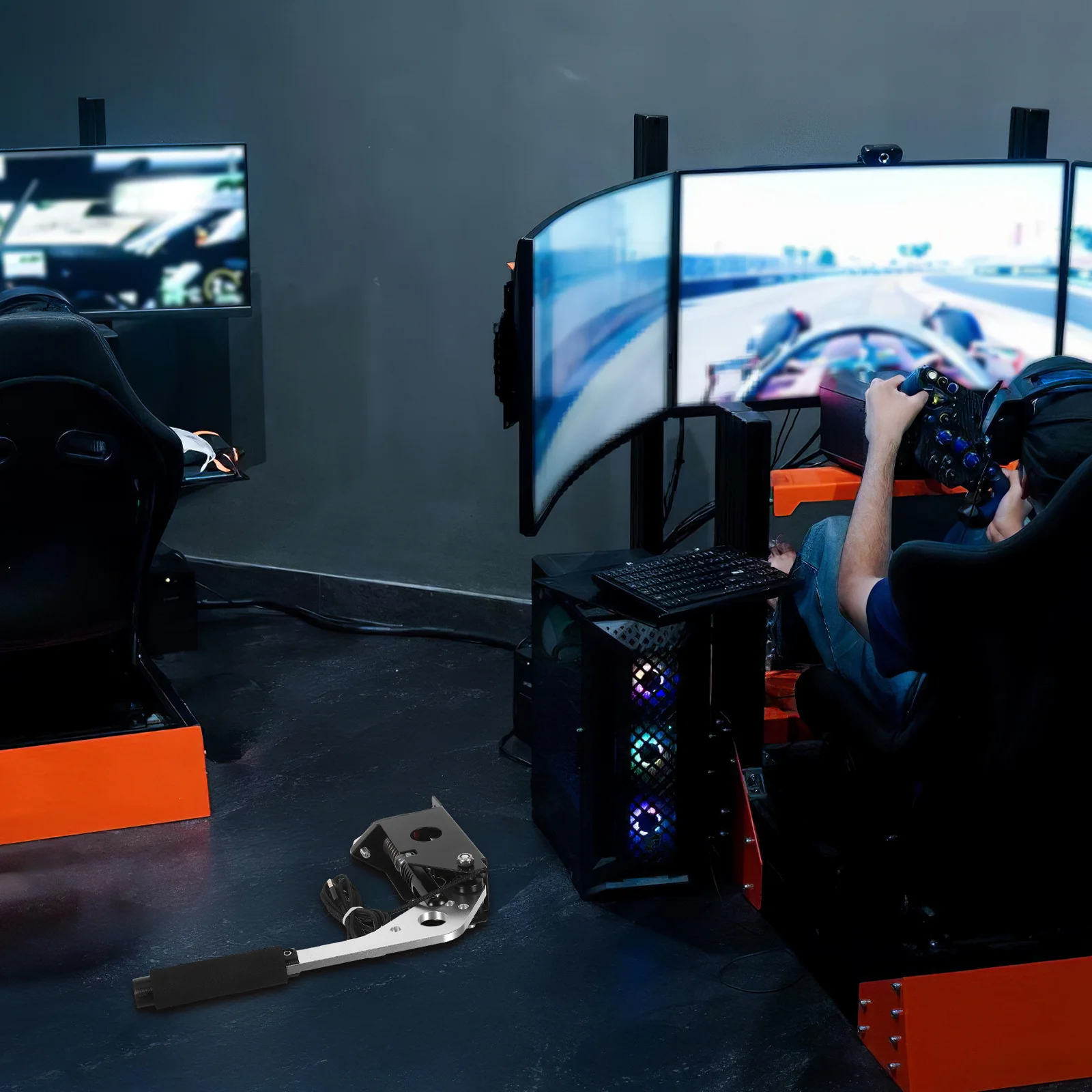 رافعة فرامل USB هيدروليكية لألعاب السباق محاكاة الانجراف الواقعية مع ردود فعل عالية الدقة متوافقة مع مسار الفوز