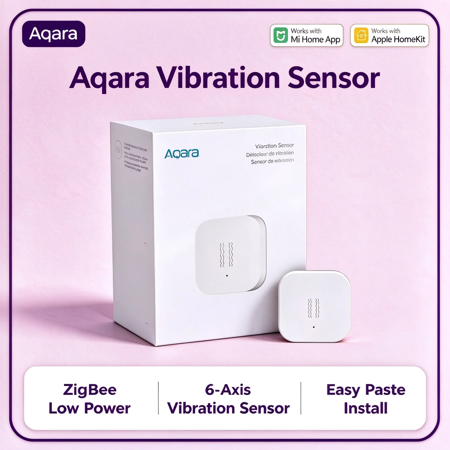 Aqara Vibration Sensor ZigBee Built-in Gyro Shock Motion Detector Smart Home Security Alarm Monitor Work with Mi Home APP