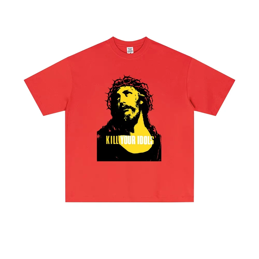 Hot Sale Kill Your Idol Same Style Graphic T Shirts Men Women Retro Gothic Rock Metal T-shirts Men's Casual Cotton T-shirt Tops
