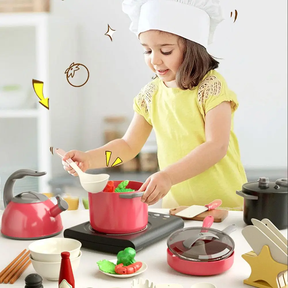 Brinquedos de cozinha para crianças, Baby Chef desempenha o papel do bebê para simular cenas de cozinha, materiais ecológicos e seguros