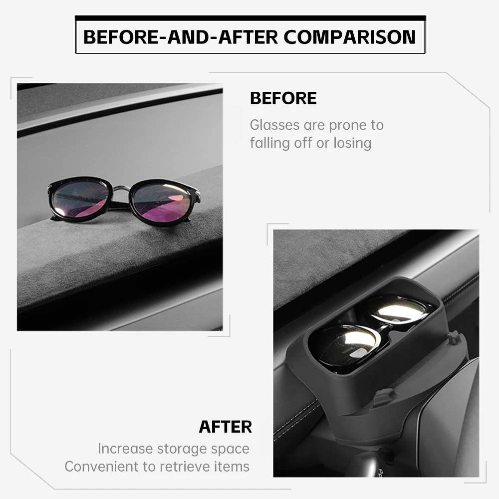 車のインストルメントパネルトレイ収納トレイ テスラ モデルY ジュニパー 2025 2026 ステアリングホイール用メガネトレイ 車内アクセサリー