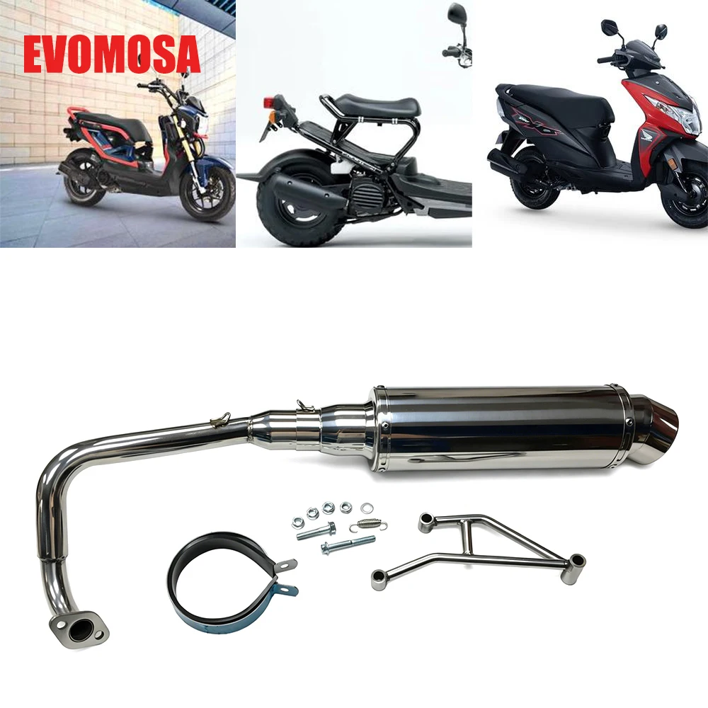 

Racing Full Exhaust System For HONDA Dio Zoomer Exhaust Muffler Kit Stainless Steel Racing Exhaust Pipe with Mounting Hardware