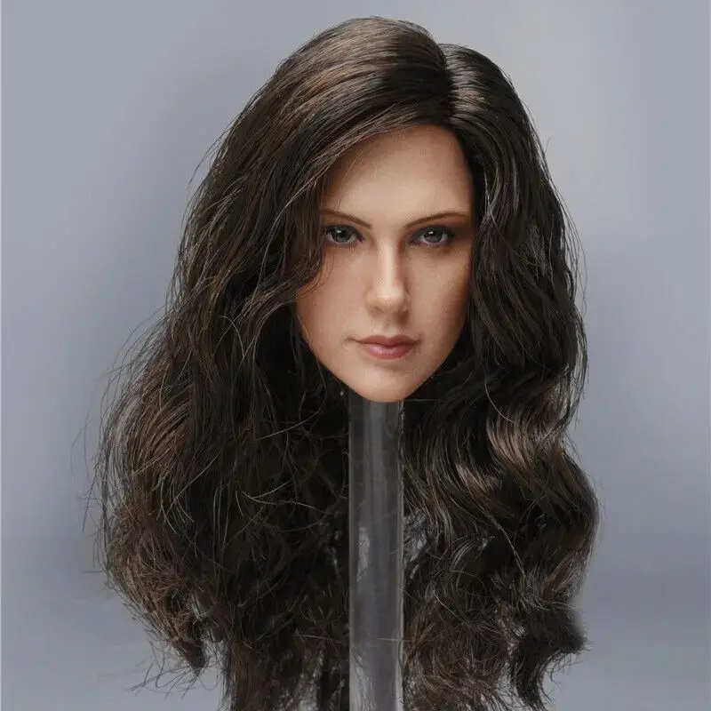 Głowa 1/6 Gal Gadot z bezpośrednim spojrzeniem, rzeźbiona głowa z przeszczepionymi włosami, model do rzeźbienia pasujący do 12-calowej figurki żołnierki.