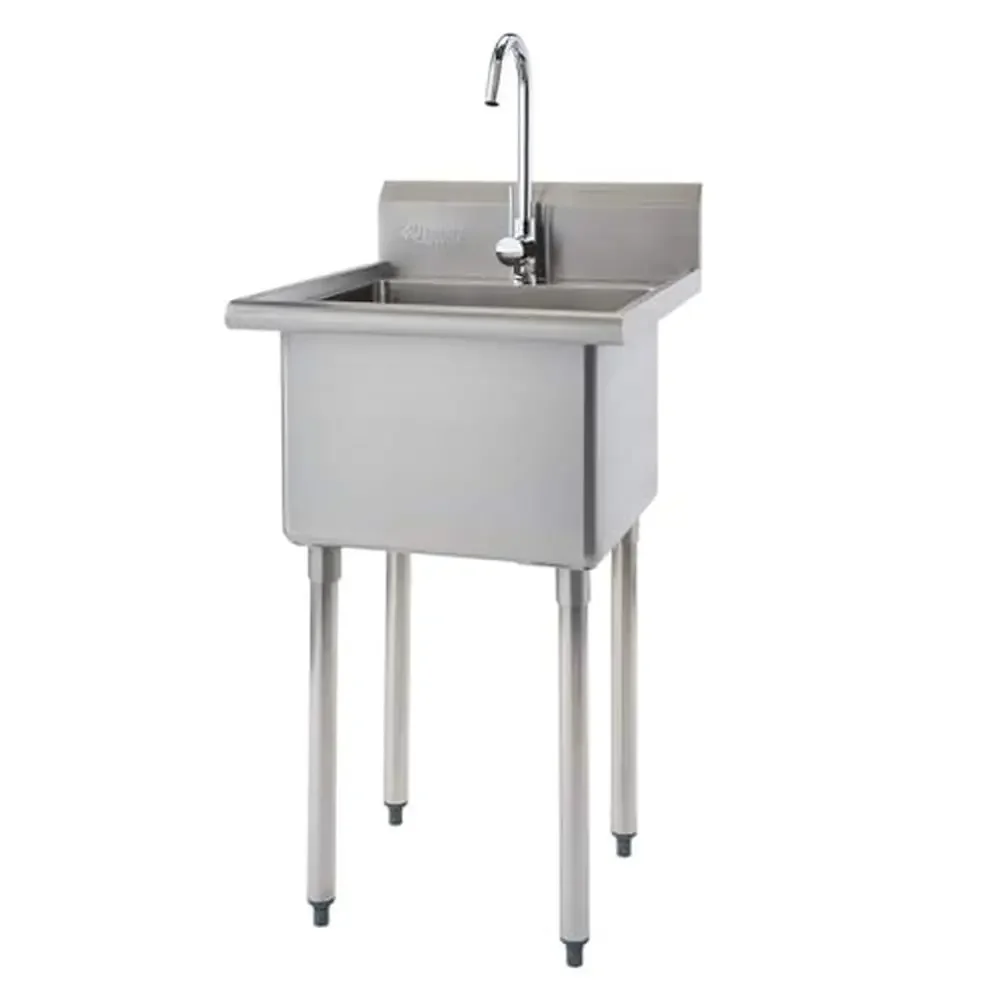 Stainless Steel Freestanding Utility Sink Single Bowl 18