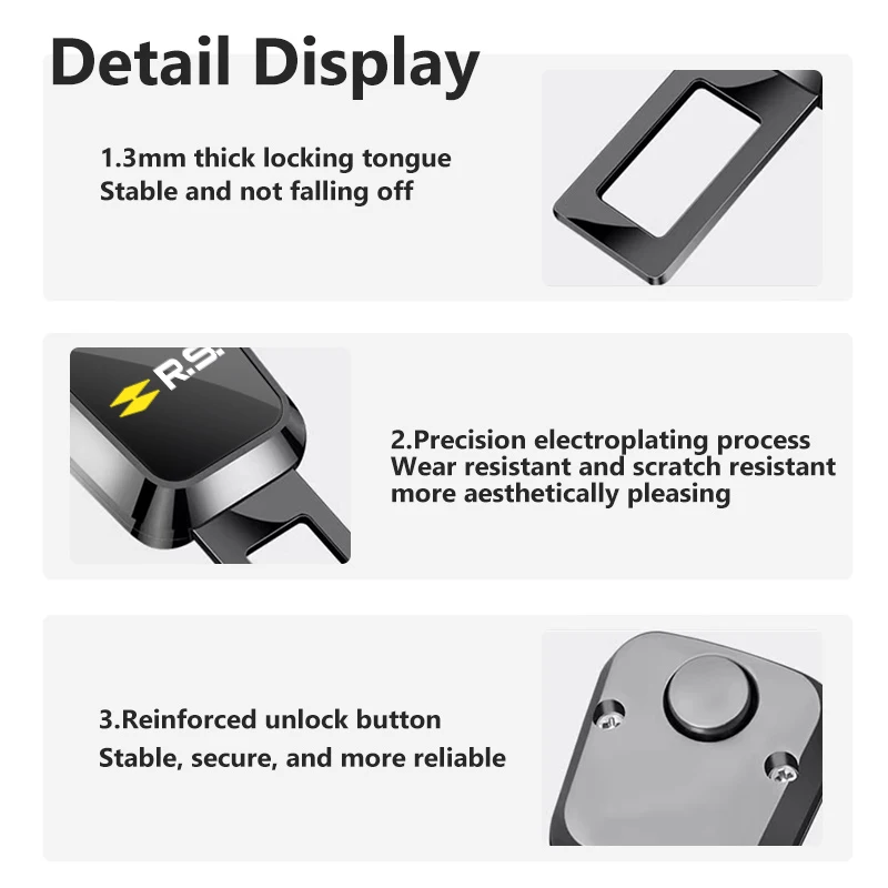 For Renault Car Badge Safety Belt Extension Buckle Plug Seatbelt Clip Adjustable Extender Clio Koleos Megane Espace Dacia RS view 4