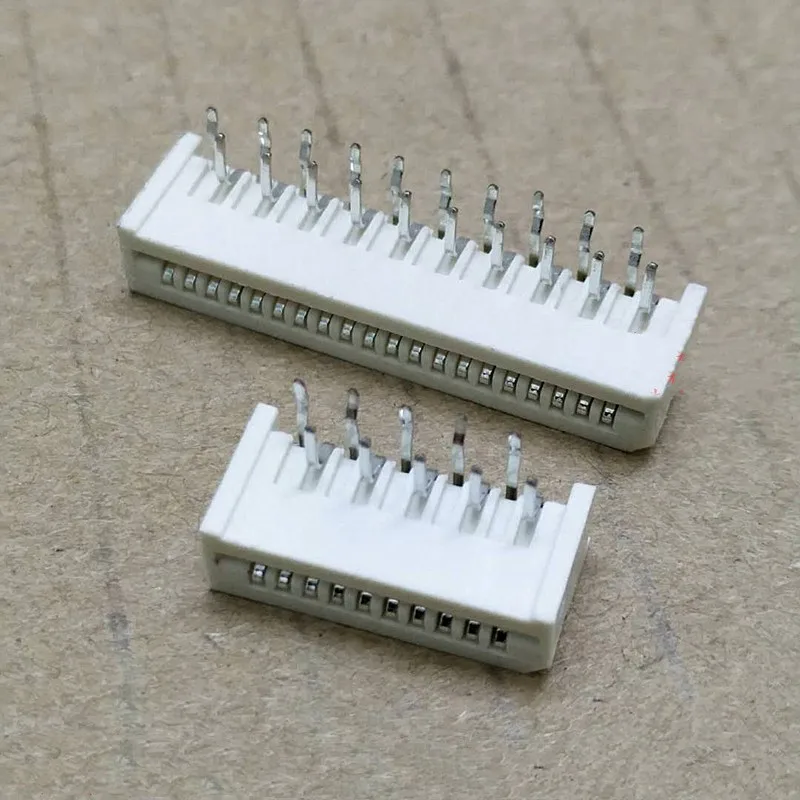 10PCS 1.25mm Pitch Enkelzijdig Contact FFC/FPC Flexibele Platte Kabel Socket haakse Plug/Pin Ontgrendeld FPC Connector