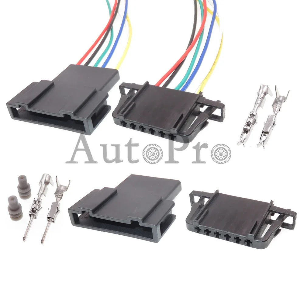 

1 Set 6 Hole Auto Male Female Docking Connector AC Assembly For VW 3B0972706 Electronic Accelerator Pedal Socket