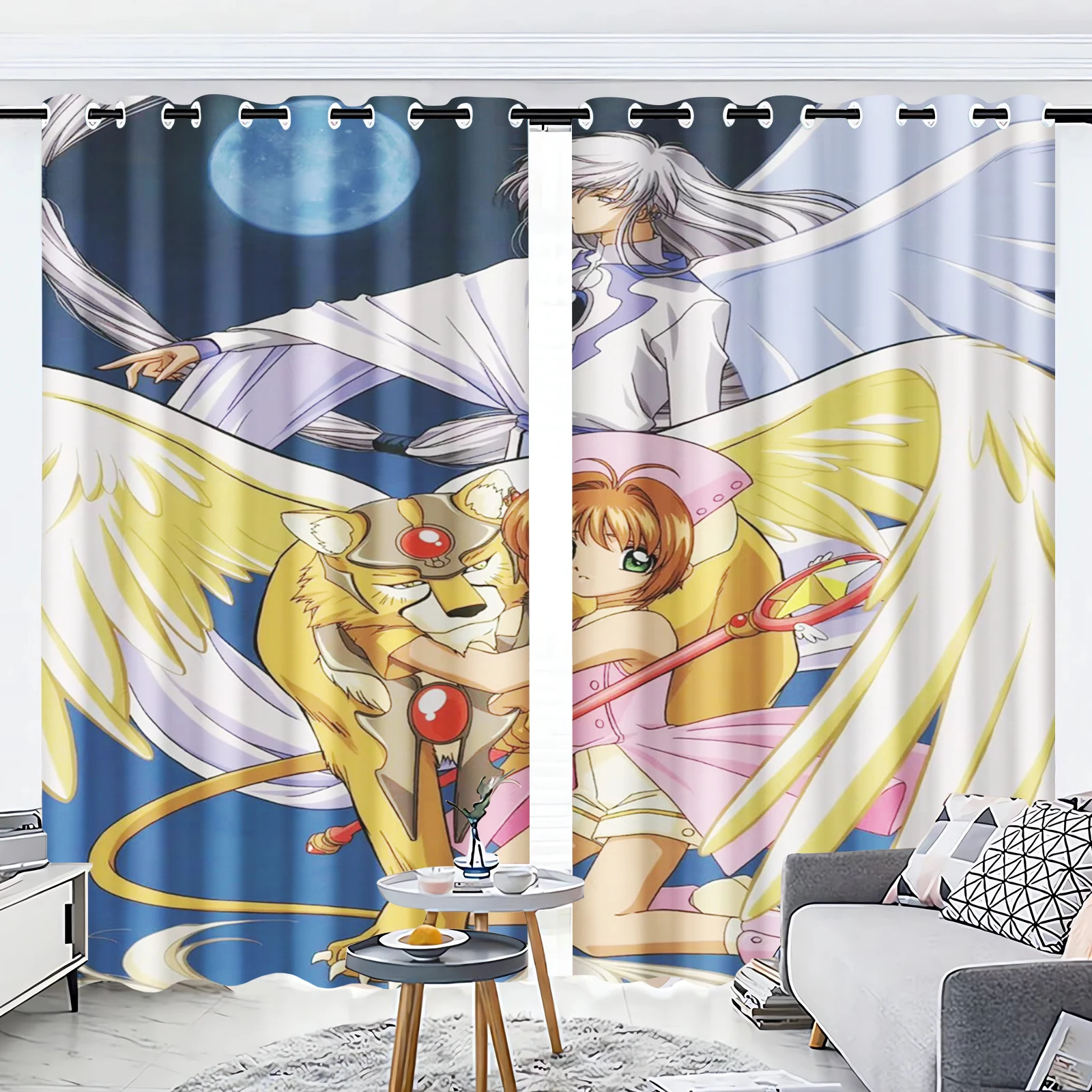 

Cartoon Cardcaptor Sakura Curtain Partition Window Hangings Polyester Shade Bedroom Decorations Room Curtains Home Multiple Size