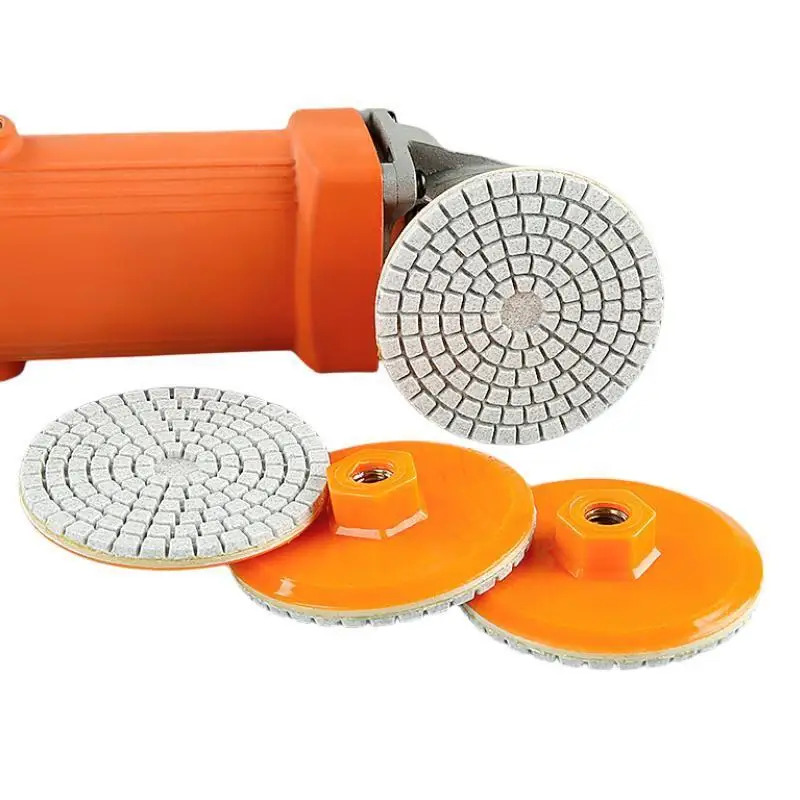 3Inch 80mm Diamond Wet Dry Polishing Pad With Backer For Grinding Granite Stone Concrete Marble Quartz Abrasive Buckle Lock