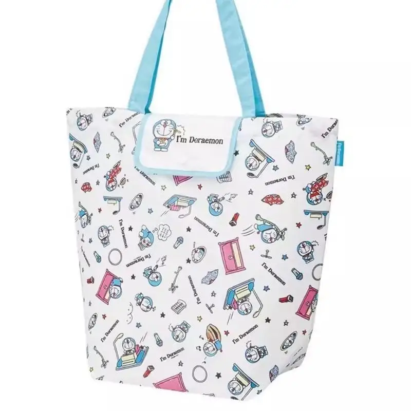 Sanrio Kawaii Cute hellobykitty doraemon Storage Bag Handbag borsa per la spesa leggera pieghevole regalo di compleanno di grande capacità per