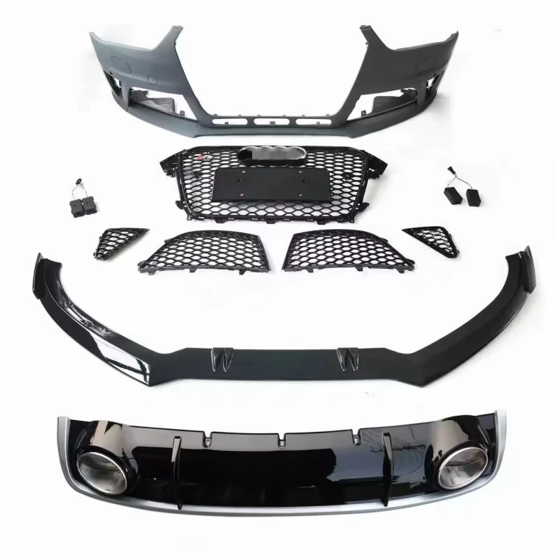 

A4 B8 B8PA 2013-2016 upgraded to 2019 body kit. Front bumper surround diffuser